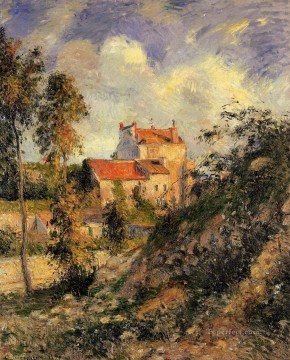  1877 Oil Painting - les mathurins pontoise 1877 Camille Pissarro